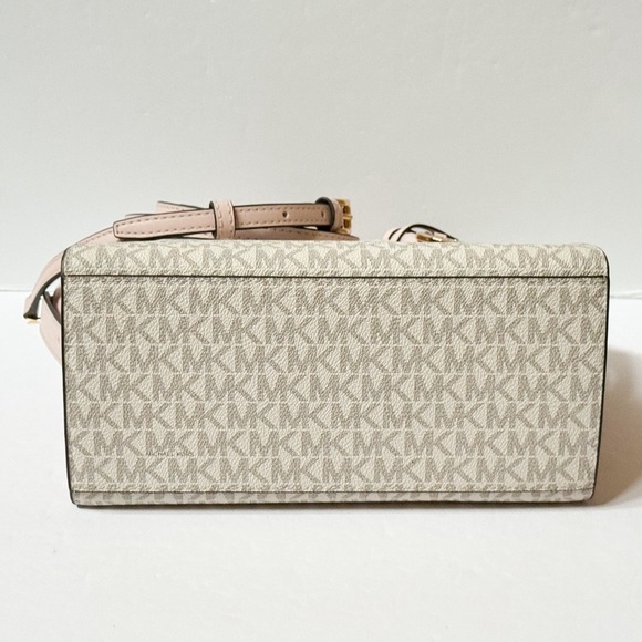 Michael Kors Avril Small Top Zip Satchel Shoulder Crossbody Bag MK Vanilla Pink - Picture 8 of 13